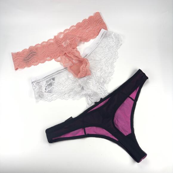 NWT Fredrick's of Hollywood 3 PAIRS of Thong Panties Multicolor Plus Size 1X-2X - Picture 5 of 9